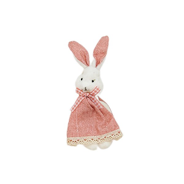 Coelho Decorativo Vestido Rosa - 15cm - 1 unidade - Cromus - Rizzo