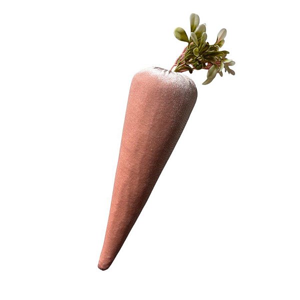 Enfeite Decorativo de Páscoa - Cenoura Rosa Claro e Verde - 30cm - 1 unidade - Rizzo