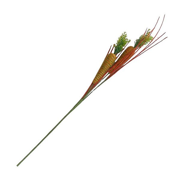 Pick Decorativo de Páscoa - Cenoura Verde e laranja - 66cm - 1 unidade - Rizzo