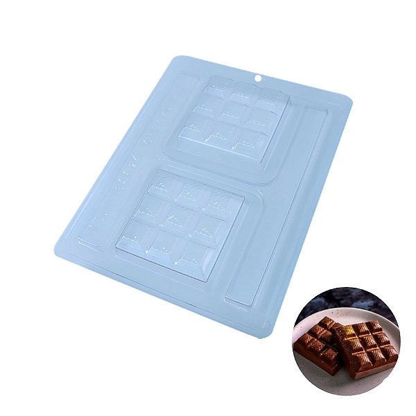 Forma de Acetato Especial - Tablete Quadrado - Ref.10614 - 1 unidade - BWB - Rizzo