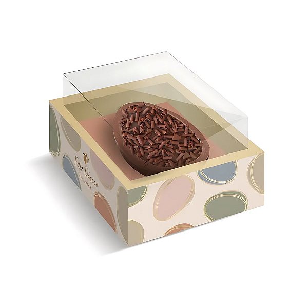 Caixa New Moldura para Meio Ovo De Páscoa - Tonal - 6 unidades - Cromus - Rizzo