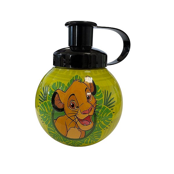 Garrafa Squeeze Bola Rei Leão - Verde e Preto - 250ml  - 1 unidade - Rizzo