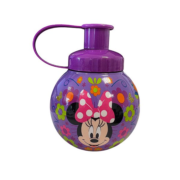 Garrafa Squeeze Bola Minnie - Roxa - 250ml  - 1 unidade - Rizzo