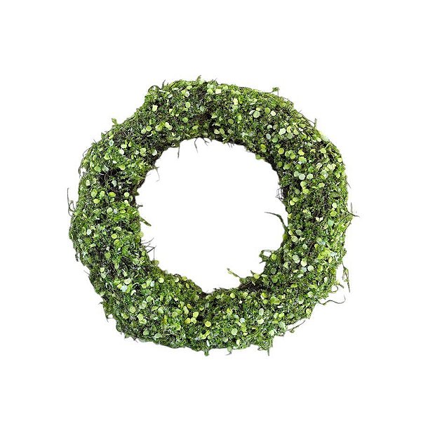 Guirlanda com Folhas Verdes Rústico - 25cm - 1 unidade - Cromus - Rizzo