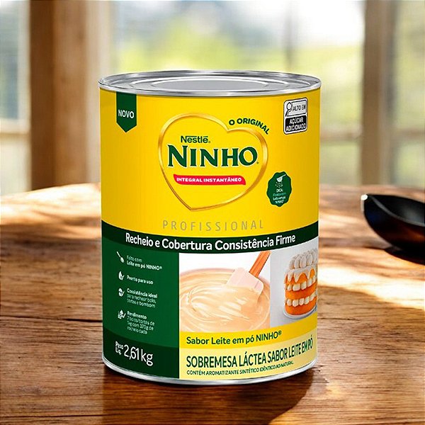 Cobertura e Recheio Consistência Firme Ninho - 2,61kg - 1 unidade - Nestlé - Rizzo