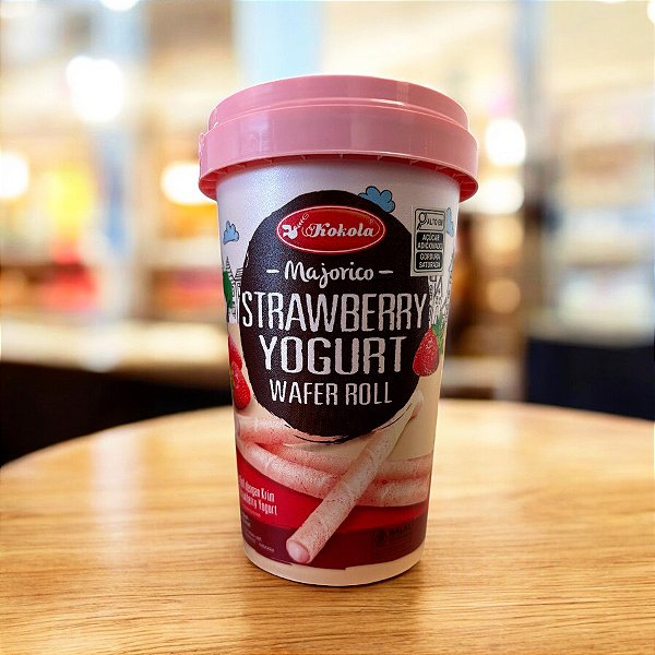 Biscoito Wafer Roll Recheado Sabor Morango - 120g - 5 unidades - Rizzo