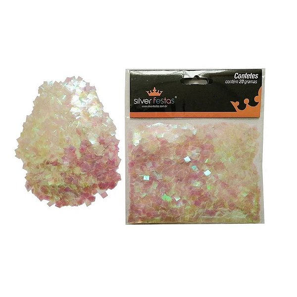 Mini Confete Quadrado 20g - Fruta Cor - 1 unidade - Silver Festas - Rizzo