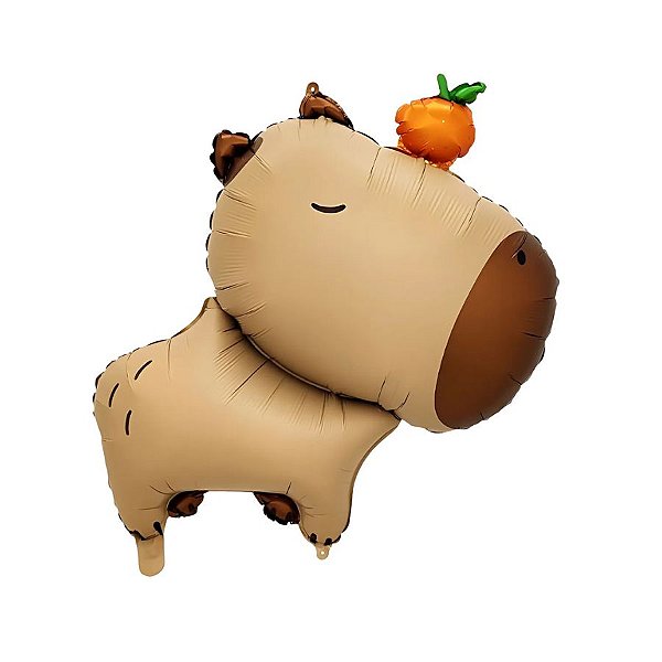 Balão De Festa Metalizado 35" 60x90cm - Capirava Com Laranja - 1 unidade - Rizzo