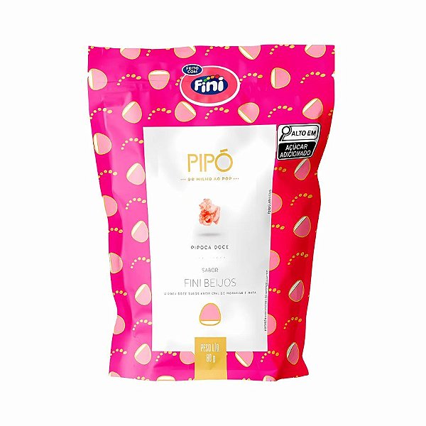 Pipoca Doce Gourmet Pipó - Sabor Fini Beijos - 80g - 1 unidade - Rizzo