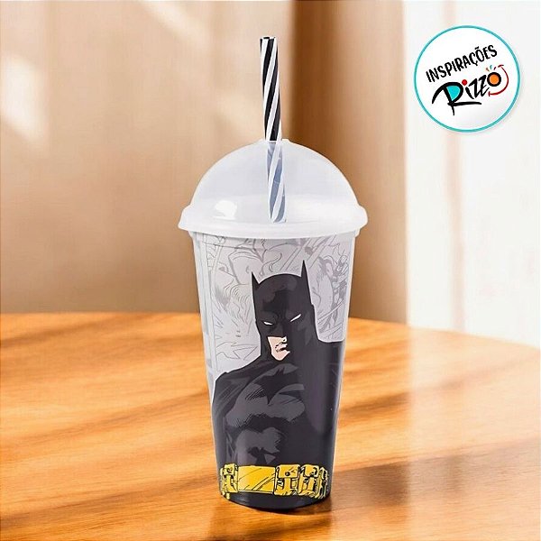Copo Shake Batman - Cinza - 500ml - 1 unidade - Rizzo