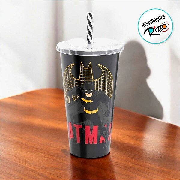 Copo Refri Batman Preto - 700ml - 1 unidade - Rizzo