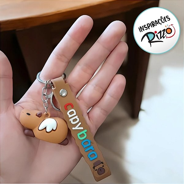 Chaveiro Capybara Capivara Voadora - 5cm - 1 unidade - Rizzo