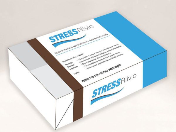 Caixa Divertida Stress Alívio Azul e Marrom Ref. 476 - 6 doces com 10 un. Erika Melkot Rizzo Confeitaria
