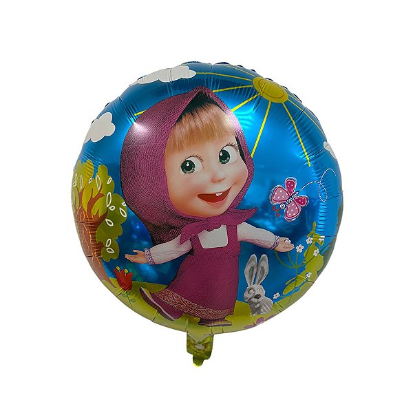 Balão de Festa Microfoil 32cm - Masha - 10 unidades - Rizzo