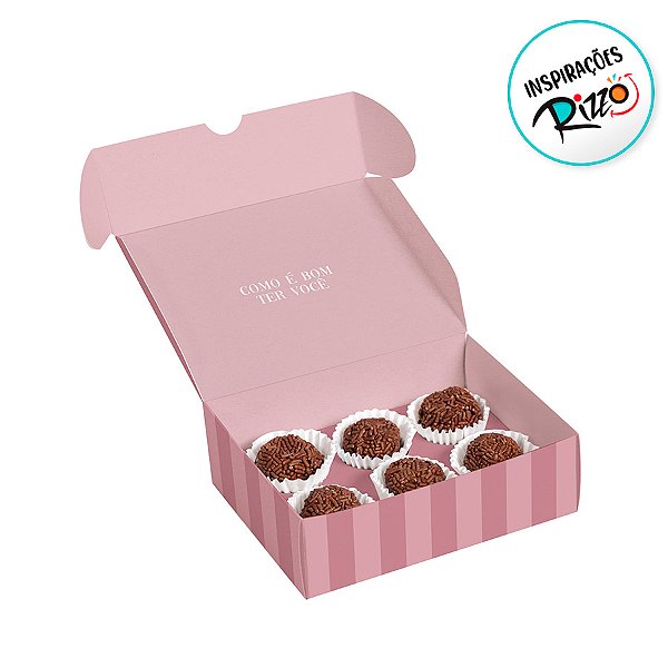 Caixa para Brigadeiros - Dia das Mães Camelia  - 10 unidades - Cromus - Rizzo