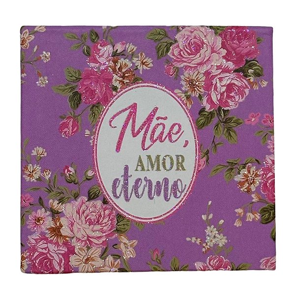 Bloco de Anotações Roxo - Mãe Amor Eterno - 8cm - 1 unidade - Rizzo