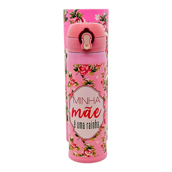 Garrafa Térmica Minha Mãe é uma Rainha - 450ml - 1 unidade - Rizzo