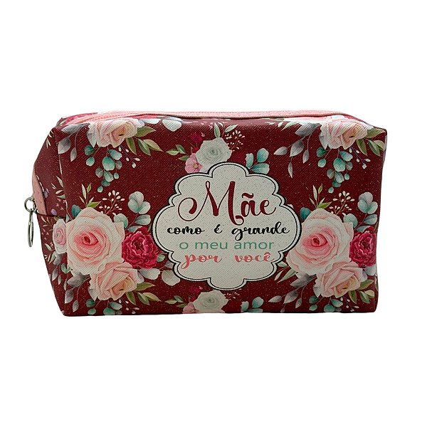 Necessaire Mãe Como é Grande o Meu Amor por Você - 18x11x6cm - 1 unidade - Rizzo