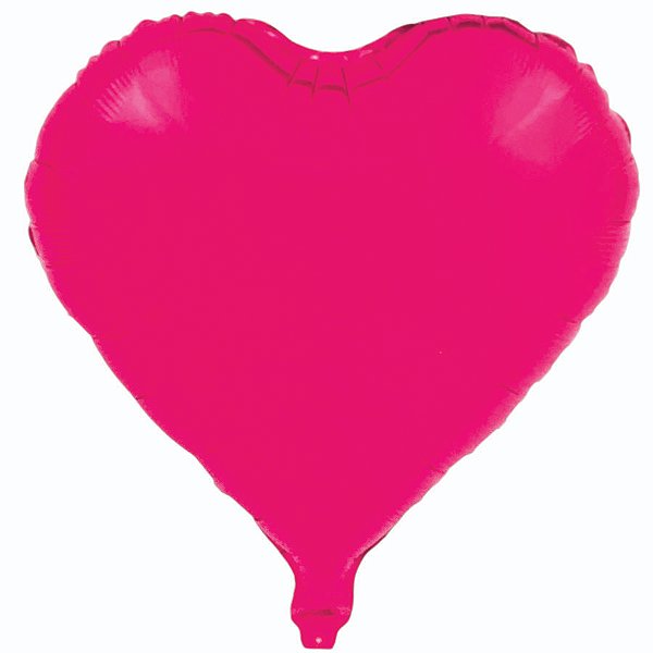 Balão de Festa Metalizado 18"45cm - Coração Pink - 1 unidade - Partiufesta - Rizzo