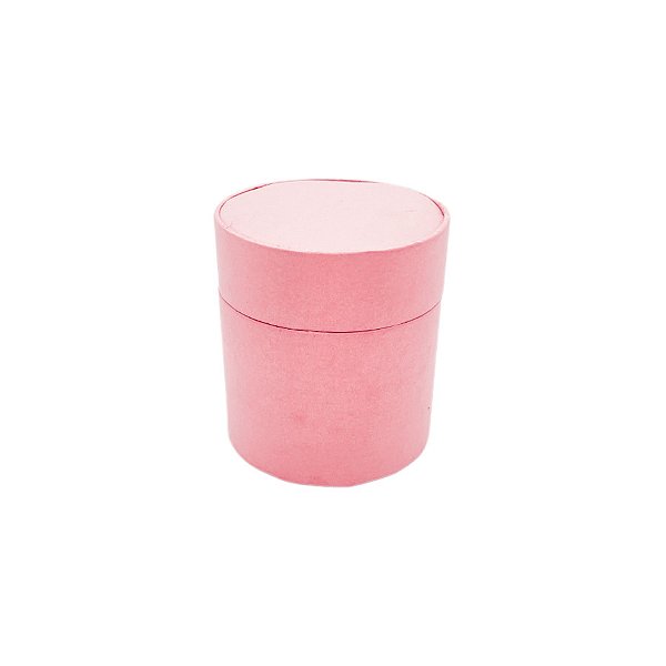 Caixa de Papel Rígido Redonda Rosa - 10x9cm - 1 unidade - Rizzo