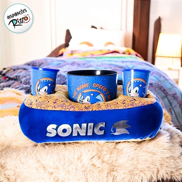 Kit Almofada Pipoca Sonic The Hedgehog - 1 unidade - Rizzo