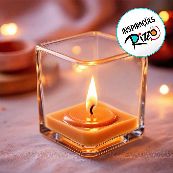 Pote De Vidro Quadrado - 10x10cm - 600ml - 1 unidade - Rizzo