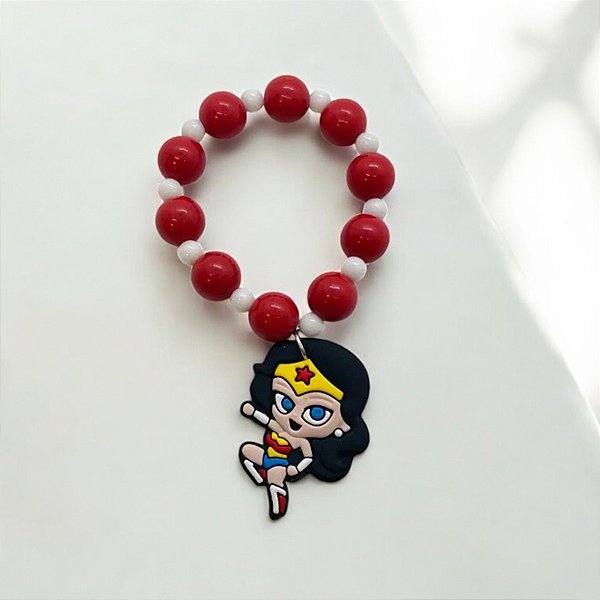 Pulseira Mulher Maravilha - 4,5x3cm - 1 unidade - Rizzo