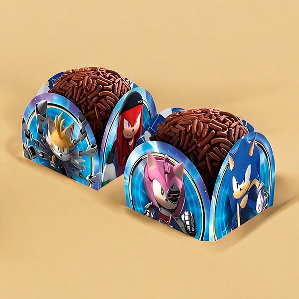 Porta Forminha - Sonic Prime - 3,5cm - 50 unidades - Regina - Rizzo