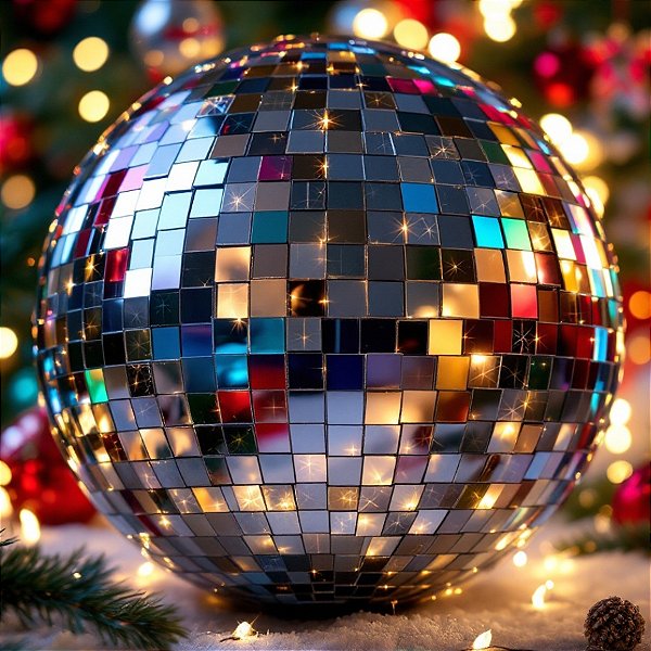 Bola Espelhada para Decoração de Natal - 30cm - 1 unidade - Rizzo