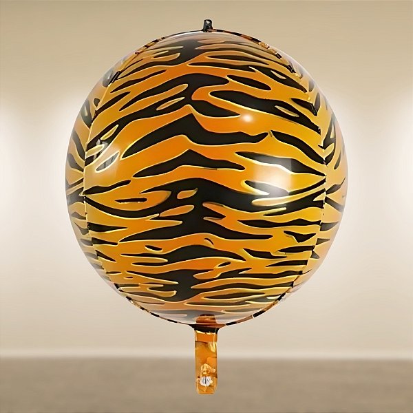 Balão de Festa Microfoil 22'' 55cm - Tigre - 1 unidade - Rizzo