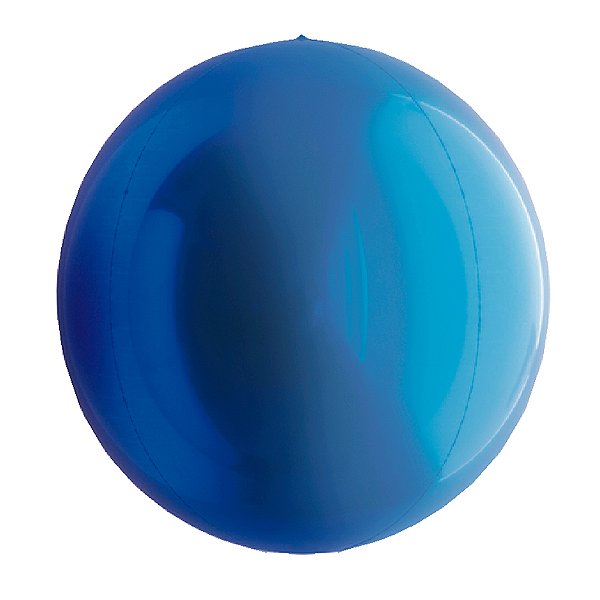 Balão de Festa Metalizado 24'' 60cm - Esphera Azul Redondo - 1 unidade - Cromus - Rizzo