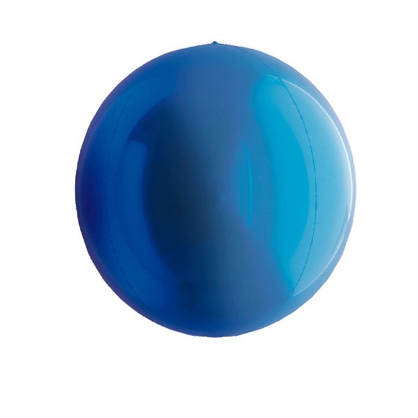 Balão de Festa Metalizado 20'' 50cm - Esphera Azul Redondo - 1 unidade - Cromus - Rizzo