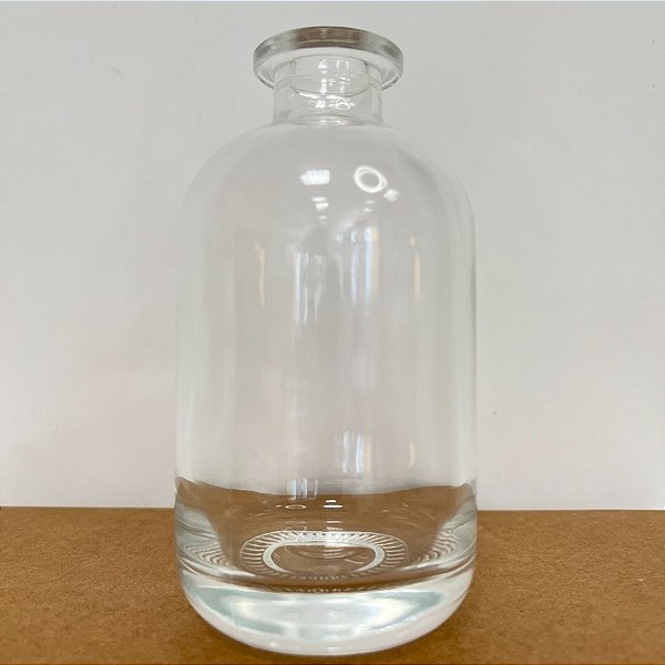 Frasco para Perfumaria de Vidro Redondo - Roma Transparente - 260ml - 1 unidade - Rizzo
