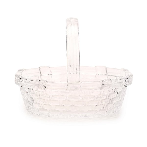 Cesta Decorativa de Vidro Oval - 13cm - 1 unidade - Cromus - Rizzo