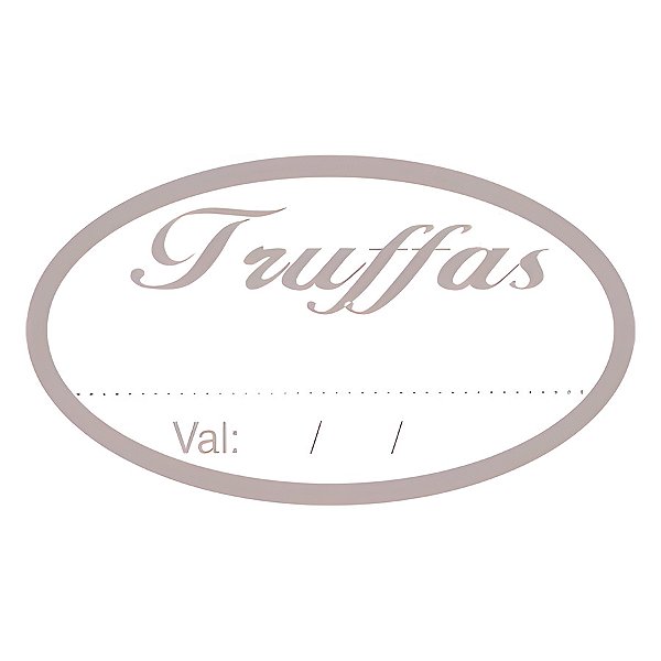 Etiqueta Adesiva - Trufa com Validade - Prata - 100 unidades - Rizzo