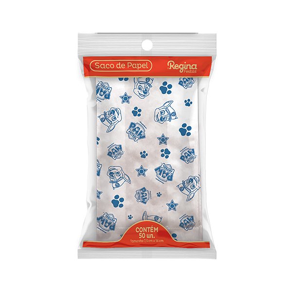 Saco de Papel - Patrulha Canina - 50 unidades - Regina - Rizzo