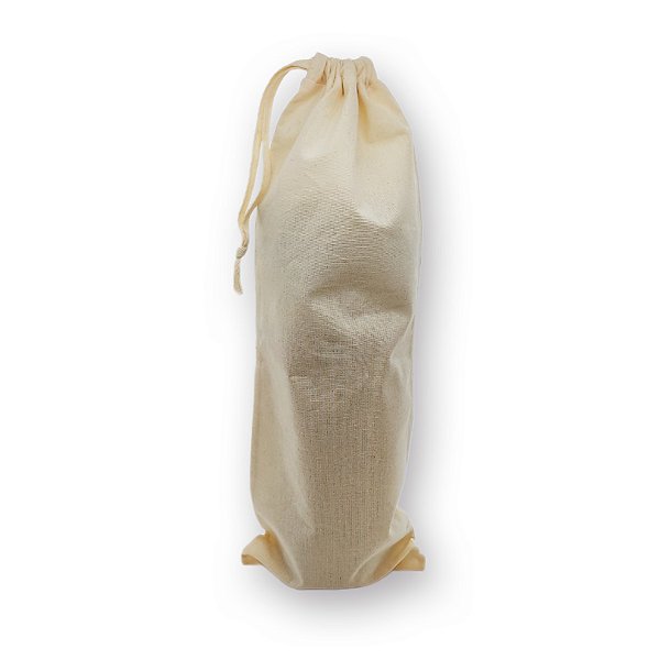 Saco Algodão Cru para Garrafa G - 15x40cm - 5 unidades - Rizzo