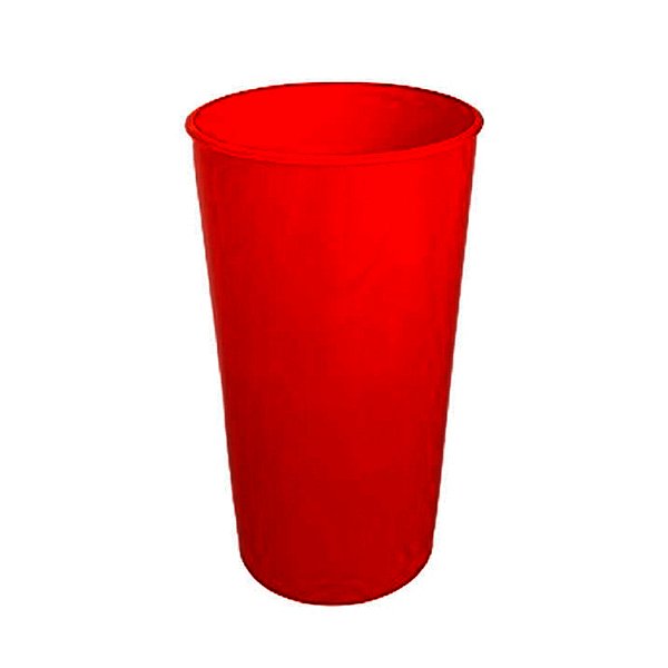 Copo de Acrílico Durável 300ml  - Vermelho - 1 unidade - Rizzo