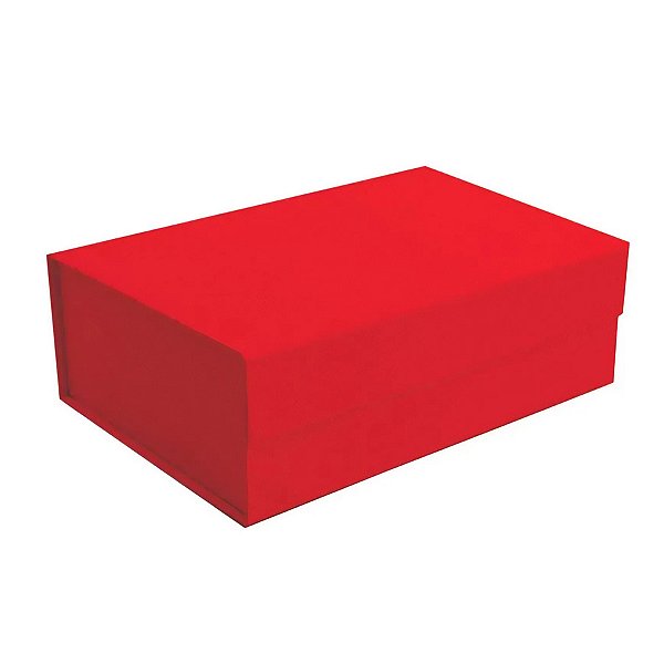 Caixa de Papel Rígido Retangular Vermelho - 24x15cm - 1 unidade - Rizzo