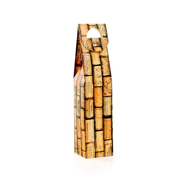 Caixa para Vinho - Rolhas - 8,5x8,5x39cm - 1 unidade - Cromus - Rizzo