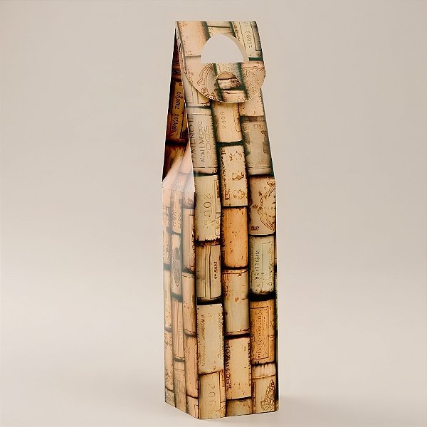 Caixa para Vinho - Rolhas - 8,5x8,5x39cm - 1 unidade - Cromus - Rizzo
