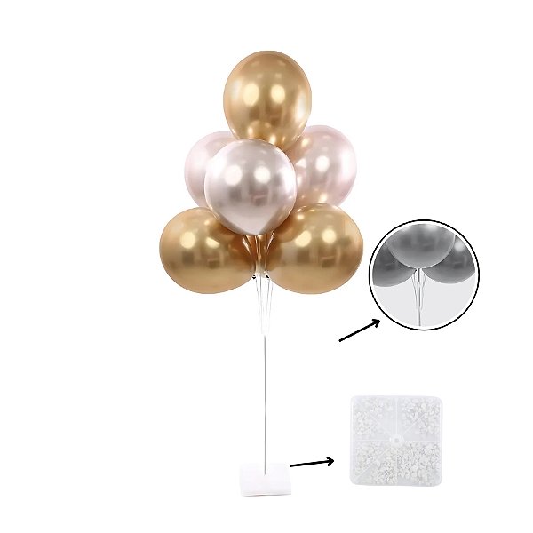 Suporte Para Balões Com Hastes - 1,25m - 1 unidade - Cromus - Rizzo