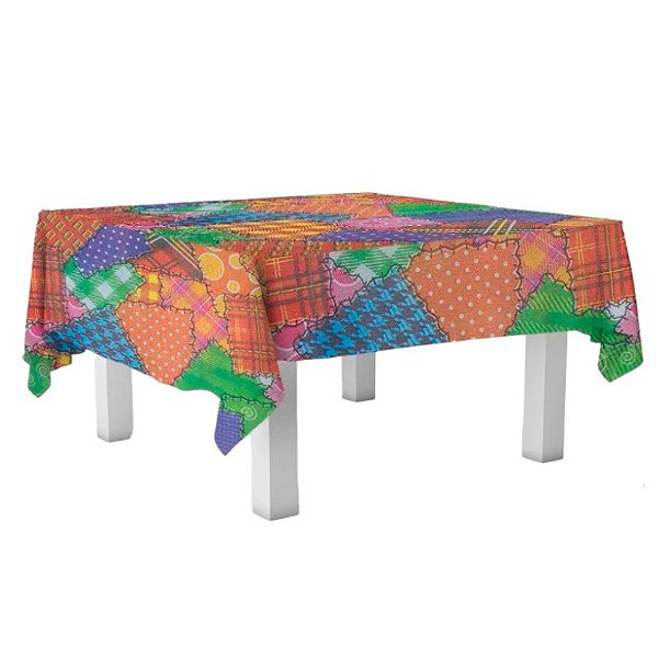 Toalha de Mesa em TNT - 70x70cm - Retalhos Junina - 5 unidades - Best Fest - Rizzo