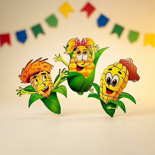 Painel Decorativo de Festa Junina - Milhos - 6 Unidades - Festa Maluca - Rizzo