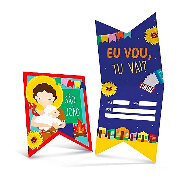 Convite São João - 13,5x11cm - 8 unidades - Cromus - Rizzo