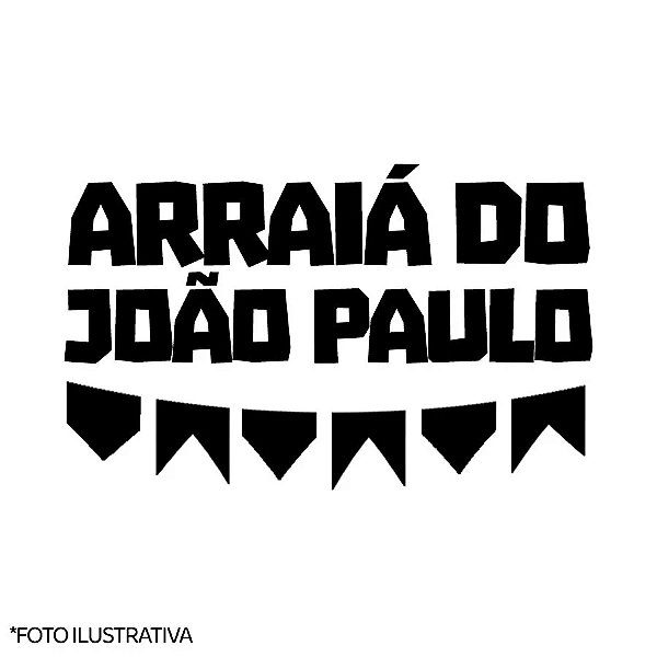 Transfer Personalizado Para Balão Lettering -  Arraiá Seu Nome - 01 Unidade - Rizzo