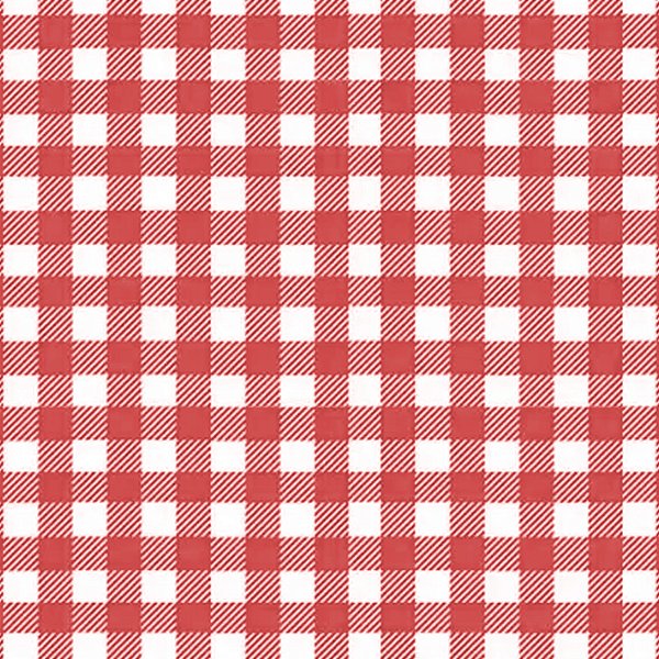 Tecido Autocolante Xadrez Vermelho  50x30cm - 1 unidade - Rizzo