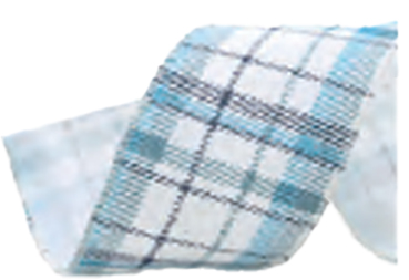 Fita Decorativa Aramada de Natal - Xadrez/Verde/azul e branco - 6,3cm x 9,14m - 1 unidade - Rizzo