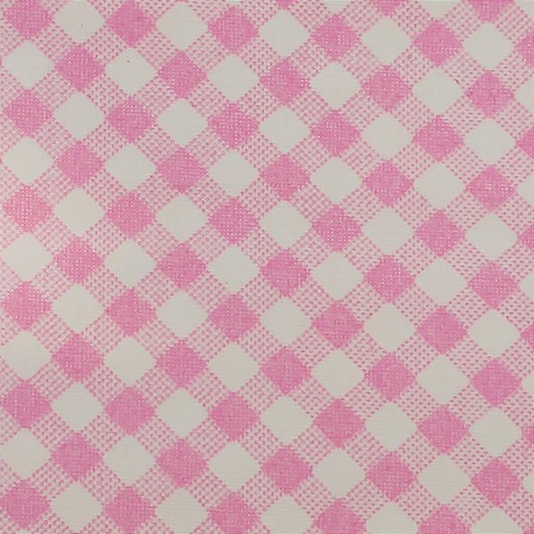 Tecido Autocolante Xadrez 50x30cm - Rosa - 1 unidade - Rizzo