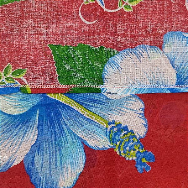 Toalha de Mesa Chita Flor Vermelho -  70x70cm - 1 unidade - Rizzo